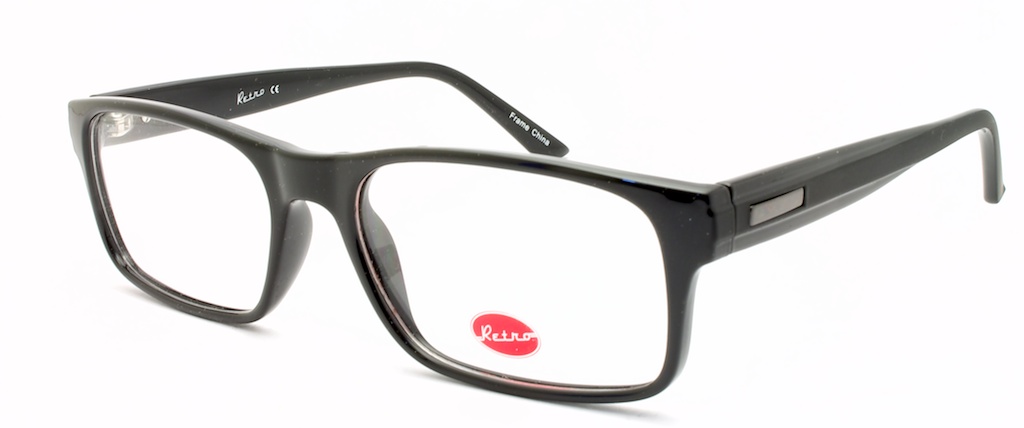 Men's Eyeglasses Retro R 104 Black - $49.00